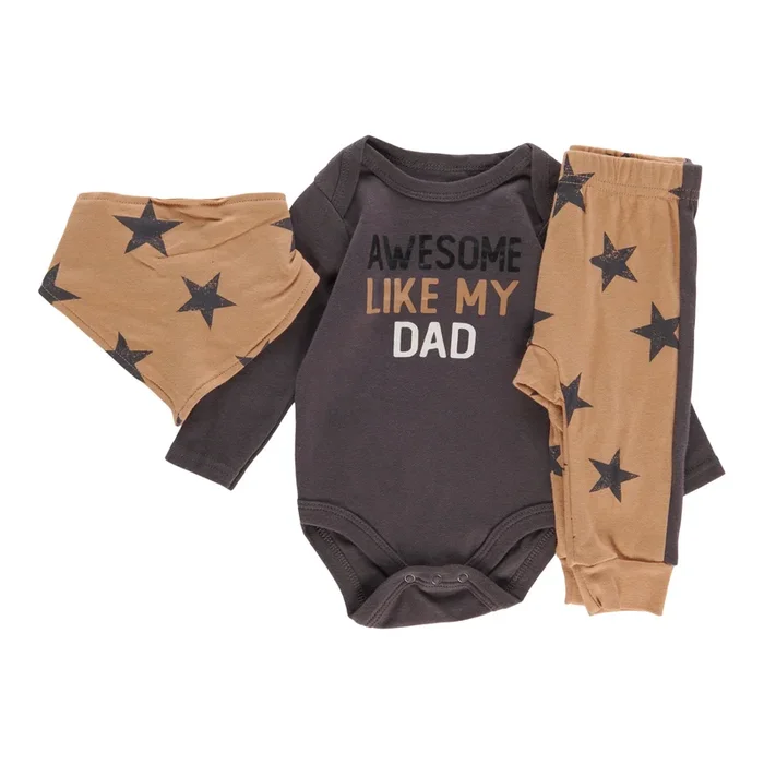 MONKEY BARS Infant Boys’ Bib and Pant Set, 3-Piece