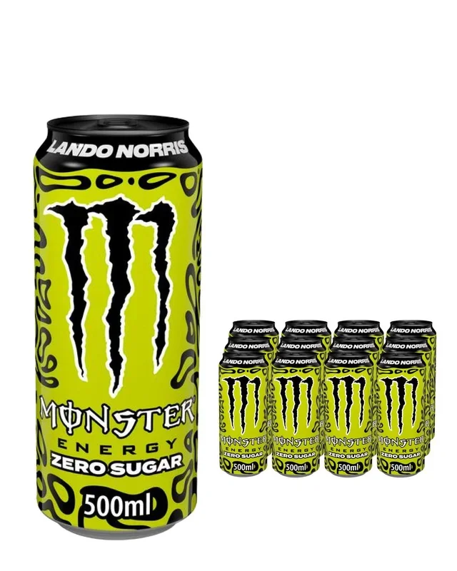 Monster Zero Sugar Lando Norris Energy Drink Can Multipack, 12 x 500 ml