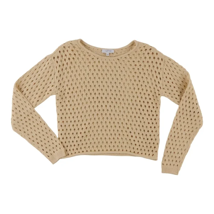 mySTYLE Women’s Mesh Cropped Sweater