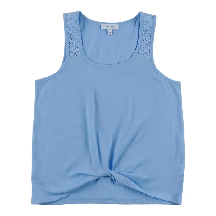 mySTYLE Women’s Mykonos Crochet Strap Tank Top