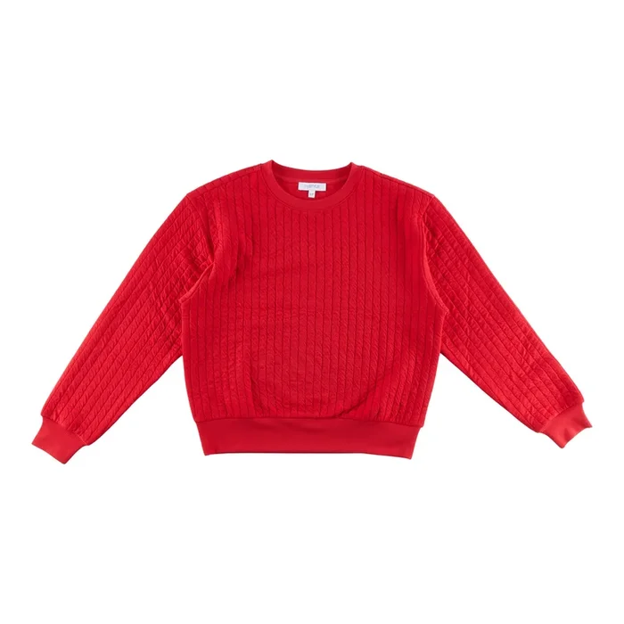 mySTYLE Women’s Quilted Crew Neck Top