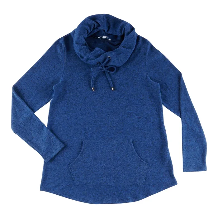 mySTYLE Women’s Street Smart Solid Cowl Neck Snit Top