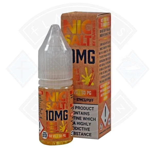 Nic Salt – Rhubarb & Custard 10mg 10ml By Flawless