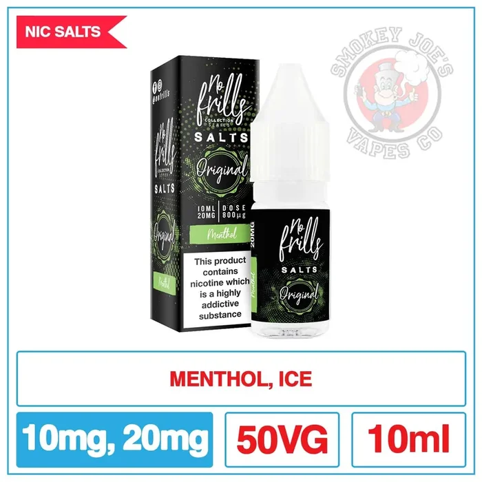 No Frills Salts – Original – Menthol