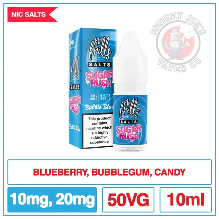 No Frills Salts – Sugar Rush – Bubble Blue