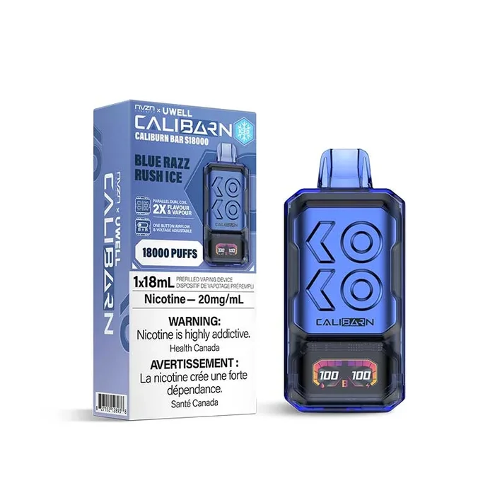 NVZN Caliburn Bar 18K Disposable – Blue Razz Rush Ice