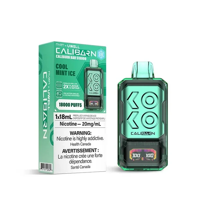 NVZN Caliburn Bar 18K Disposable – Cool Mint Ice
