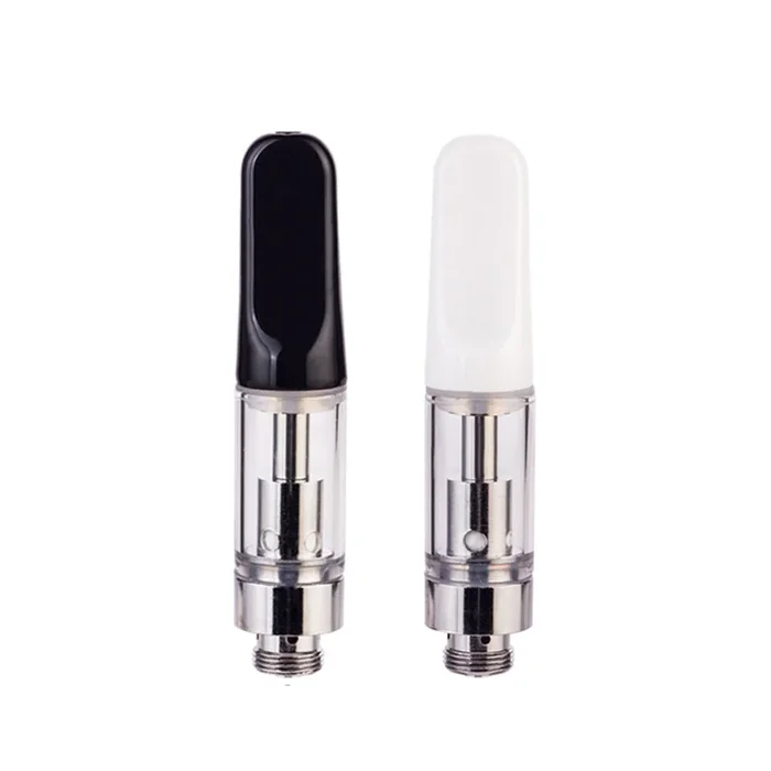 (Pack of 200) C2 CBD Oil Vape Tank Glass Refillable Vape Cartridge (0.5m/1.0mll)for CBD and Thick Oil Black