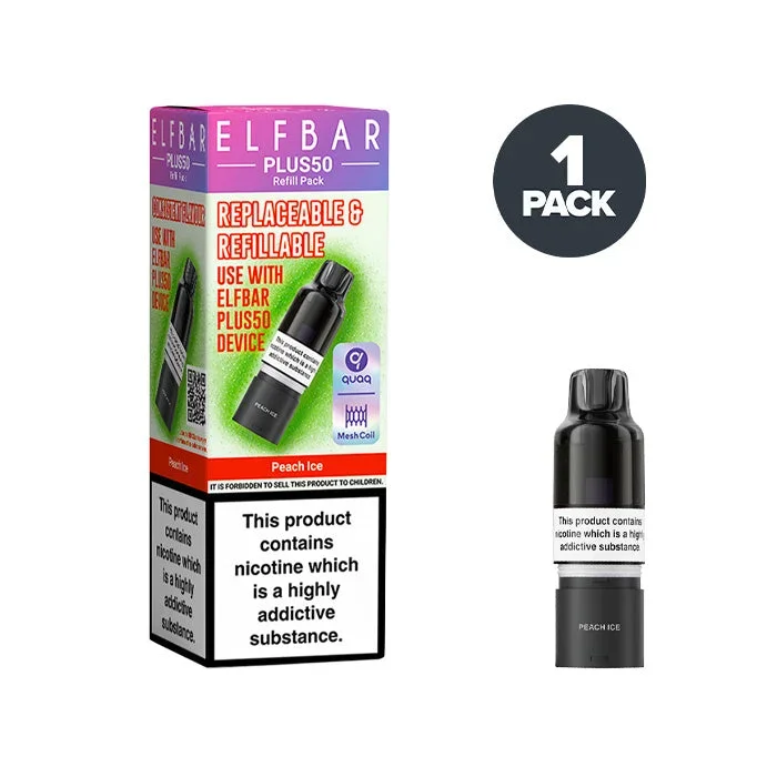 Peach Ice Elf Bar Plus 50 Prefilled Pods