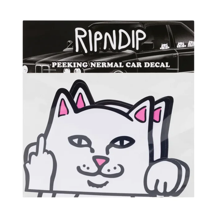 Peeking Nermal Car Sticker Pack (White)