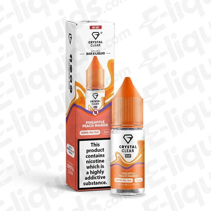 Pineapple Peach Mango Nic Salt Vape Juice by Crystal Clear Bar Salts