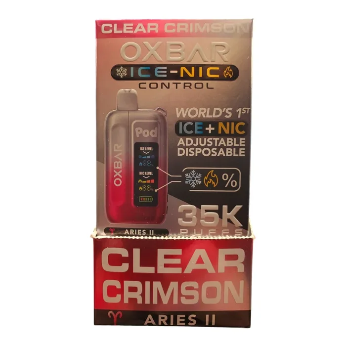 POD JUICE OXBAR ICE-NIC CONTROL 35K CLEAR CRIMSON (ARIES II