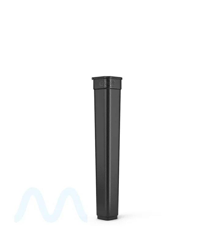 POLLEN GEAR | Child-Resistant Opaque Recyclable Pop Top Plastic Pre-Roll Tubes | 119mm Black, 1840