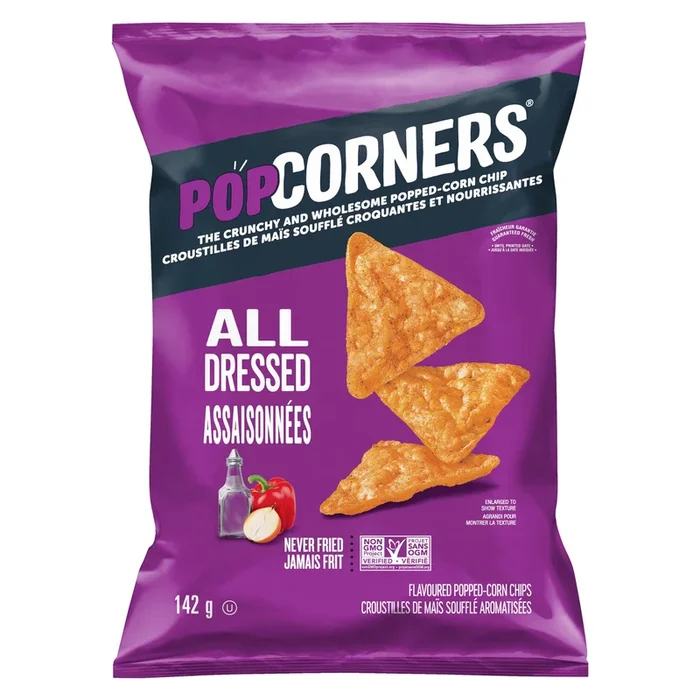 PopCorners Flavoured Popped-Corn Chips All Dressed, 142 g