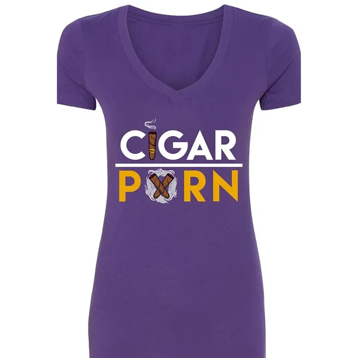Purple Cigar Pxrn Classic Women’s V-Neck T-Shirt
