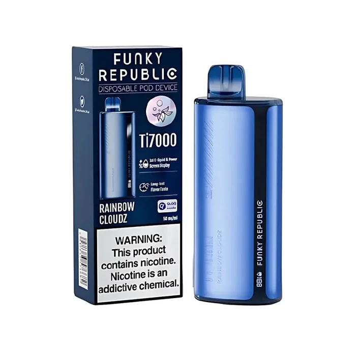 Rainbow Cloudz Funky Republic Ti7000 Vape | $11.99 | 5% Nic
