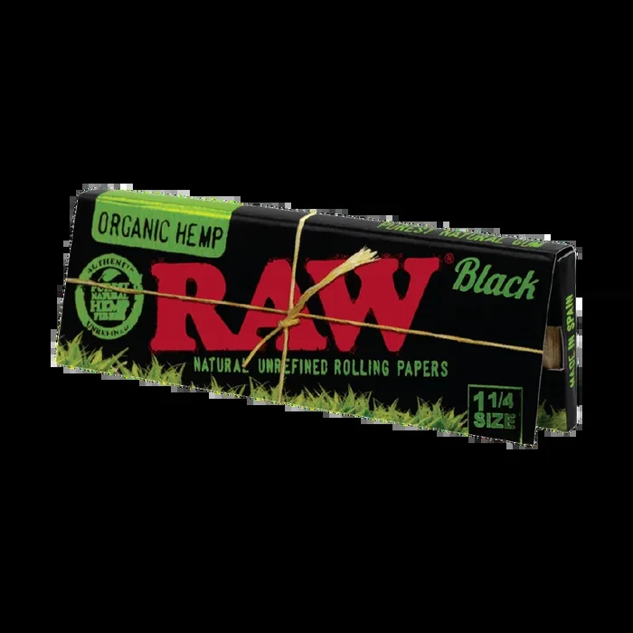 RAW Organic Black Papers, 1 1/4″ Size