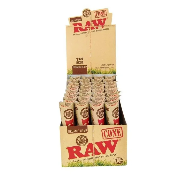 RAW Organic Cones Pre-Rolled 1 1/4 – 6/pack