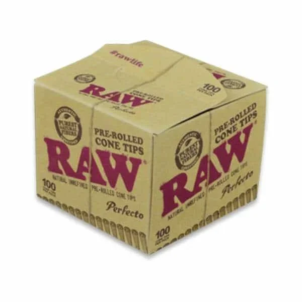 RAW Perfecto Pre-Rolled Cone Tips Box
