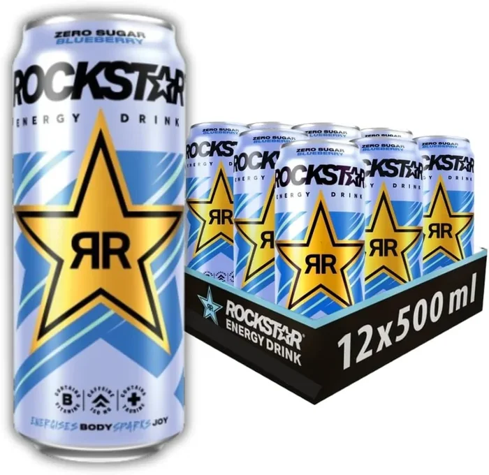 Rockstar Blueberry 500ml 12pk PM £1.29