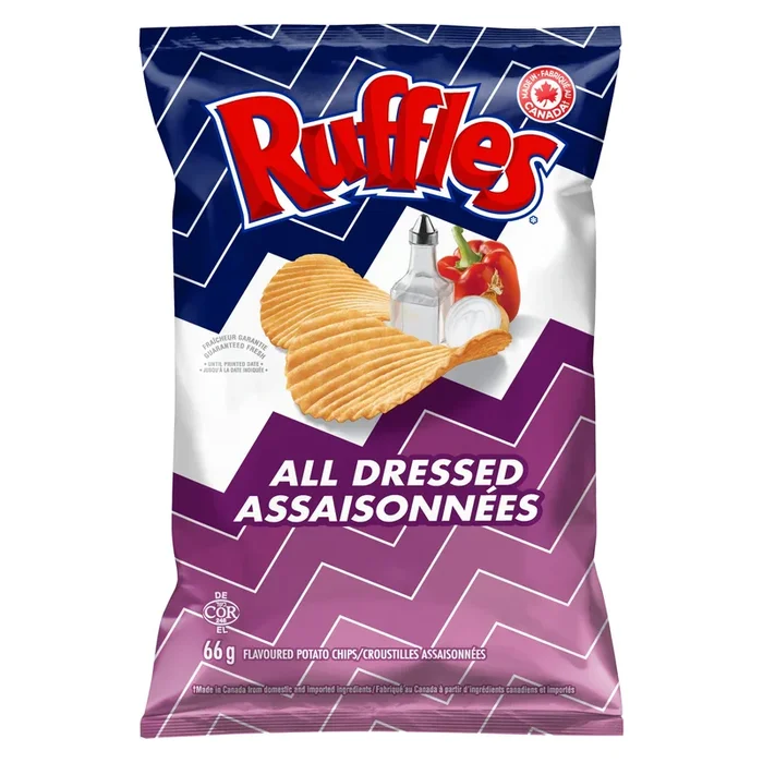 Ruffles All Dressed Potato Chips – 66g