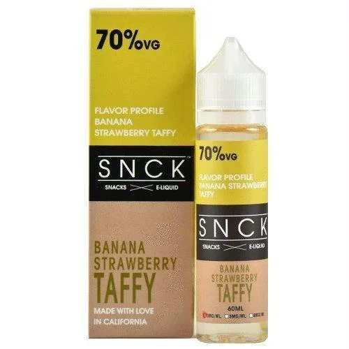 Snck Snacks E-liquid – Strawberry Banana Taffy