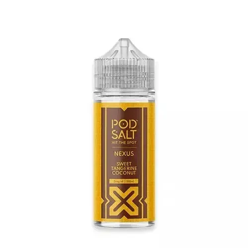 Sour Tangerine Coconut 100ml Pod Salt Nexus 0mg E Liquid – 70VG/30PG Cloud Chaser