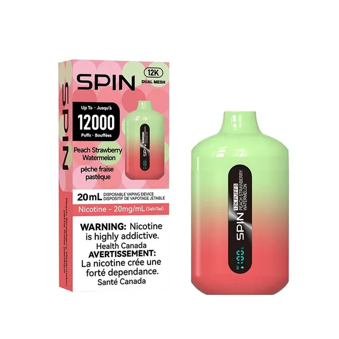Spin 12K Disposable – Peach Strawberry Watermelon (ON)