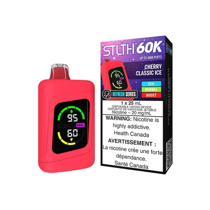STLTH 60K Disposable Vape – Refresh Series Cherry Classic Ice