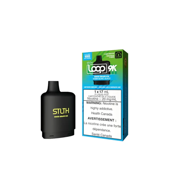 STLTH Loop 9K Pod – White Grape Ice