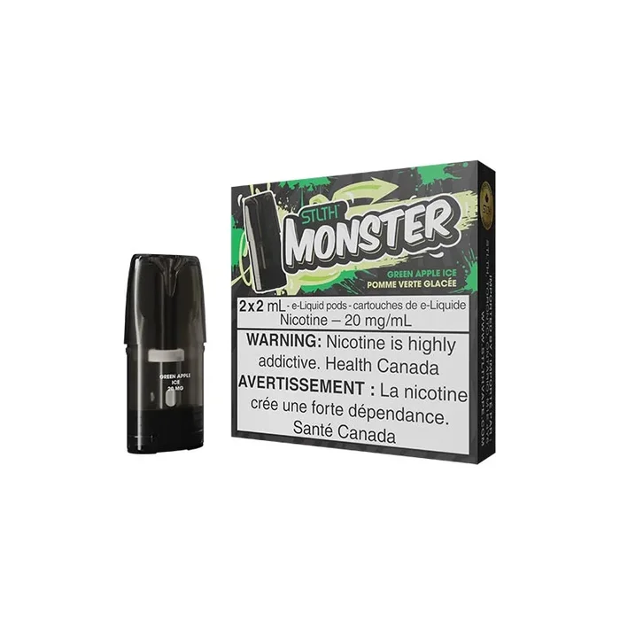 STLTH Monster Pod Pack – Green Apple Ice