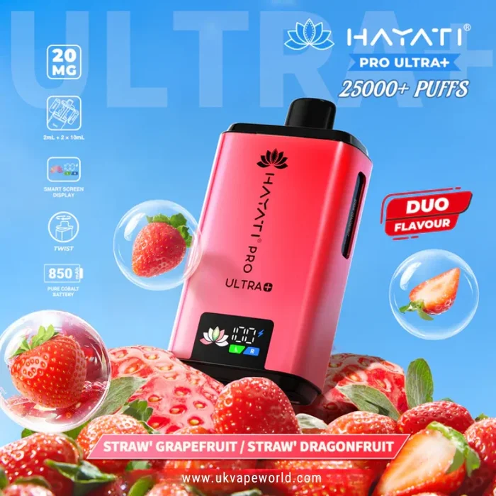 Straw Grapefruit – Straw Dragonfruit Hayati Pro Ultra Plus 25000 Prefilled Pod Kit
