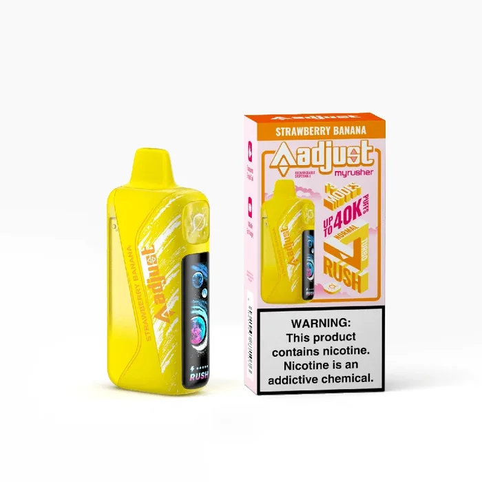 Strawberry Banana – Adjust Myrusher 40k Disposable Vape