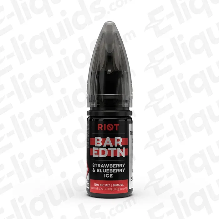 Strawberry Blueberry Ice Bar Edition Nic Salt Vape Juice by Riot Squad