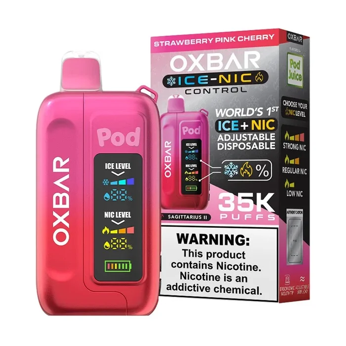 Strawberry Pink Cherry – Pod Juice X Oxbar Ice-Nic 35K