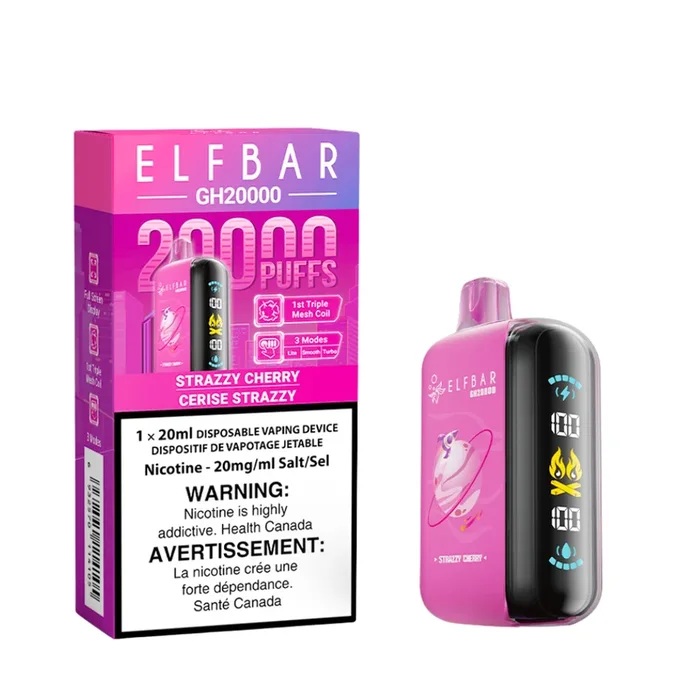 Strazzy Cherry by Elfbar GH20K (20000 Puff) 20mL – Disposable Vape [ON]