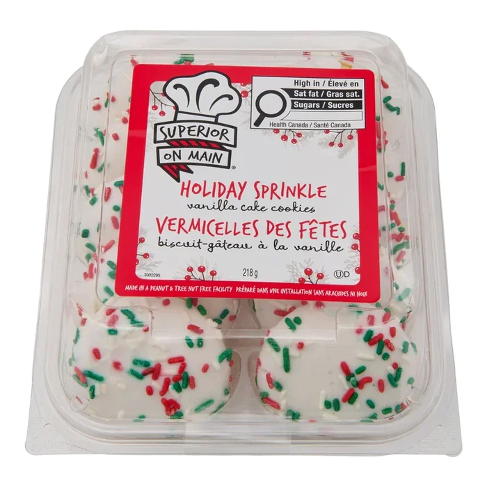 Superior on Main Holiday Sprinkle Iced Cake Cookies, 218-g