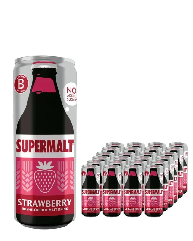 Supermalt Strawberry Can Multipack, 24 x 330 ml