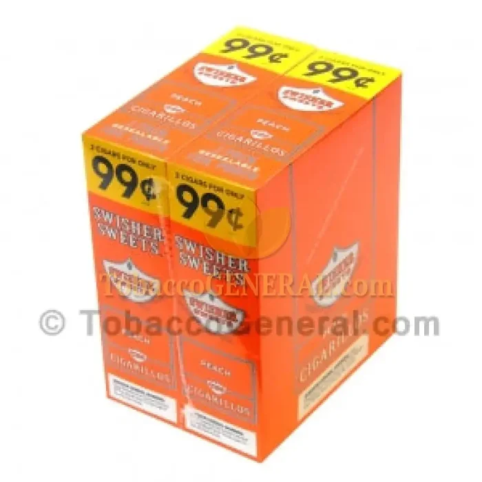 Swisher Sweets Peach Cigarillos 99c Pre-Price 30 Packs of 2