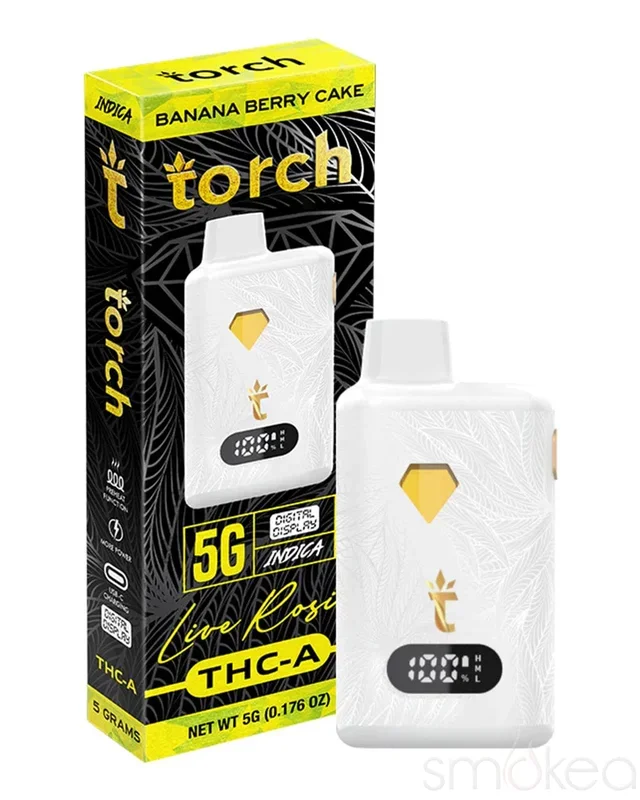 Torch 5g THCA Live Rosin Disposable Vape – Banana Berry Cake