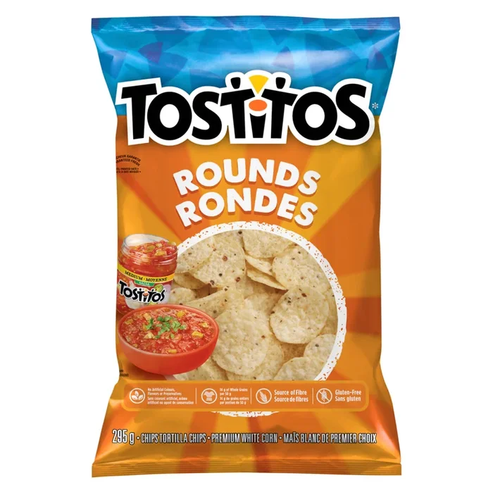 Tostitos Bite Size Rounds White Corn Tortilla Chips, 295-g