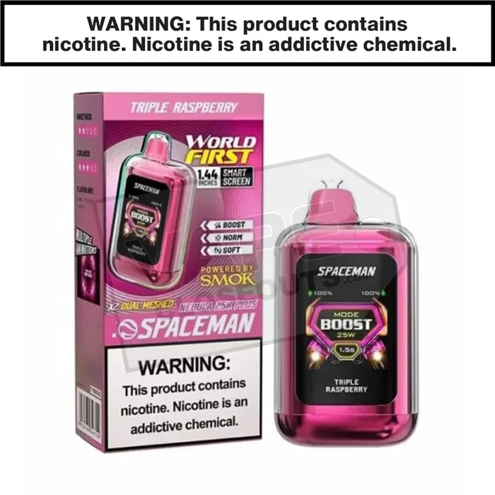 Triple Raspberry Spaceman Nebula 25K Plus Disposable Vape