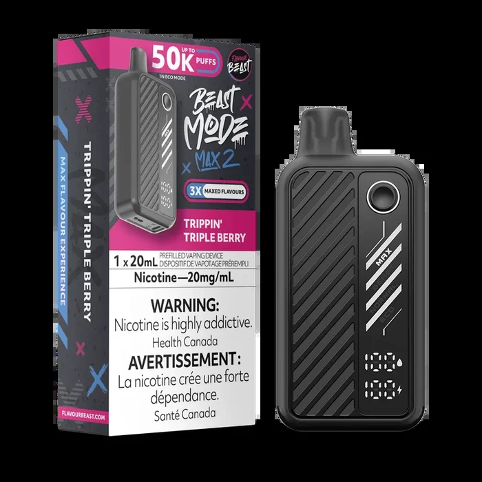 Trippin’ Triple Berry by Flavour Beast Max 2 50K Puff 20ml – Disposable Vape [ON]