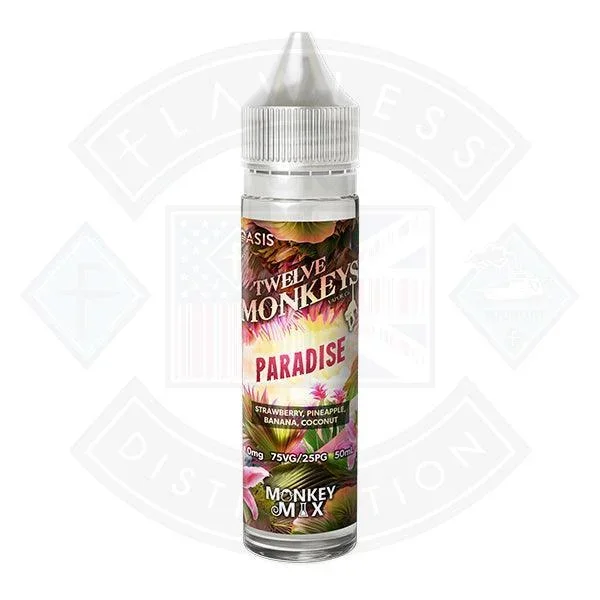 Twelve Monkeys OASIS – Paradise 0mg 50ml Shortfill E liquid