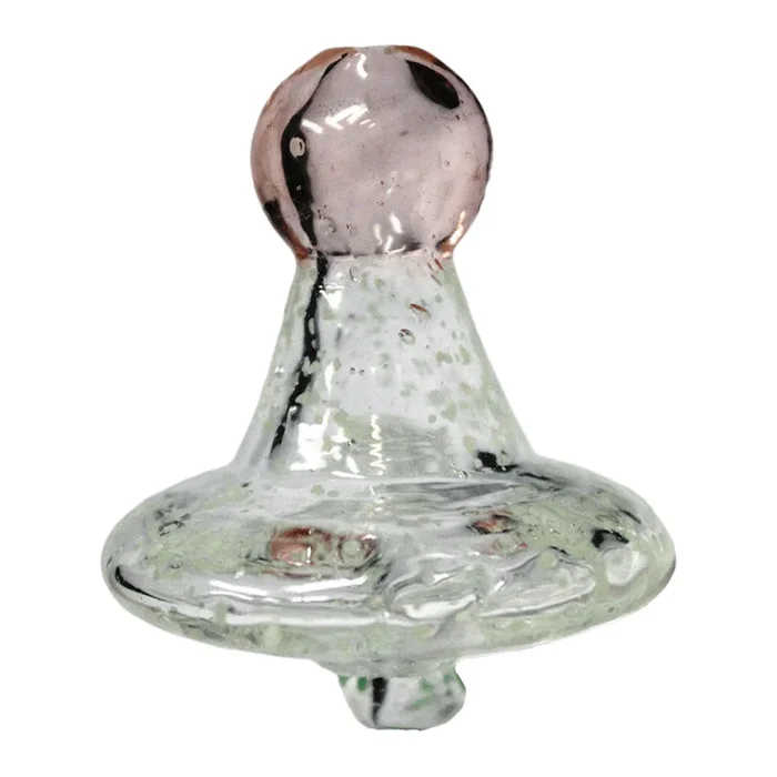 UV Glass Carb Cap with Directional Flow and Glow Effect – Dark Pink