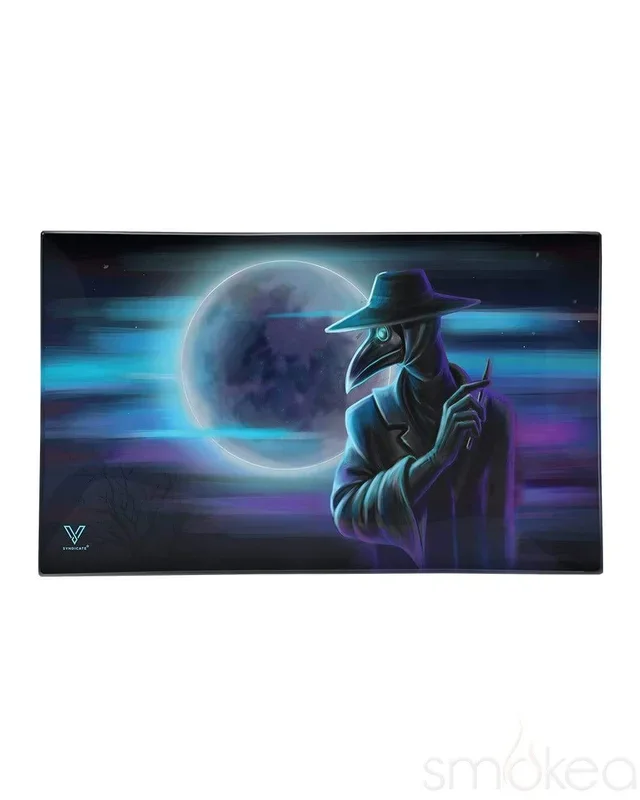 V Syndicate “Dark Traveler ” Glass Rolling Tray