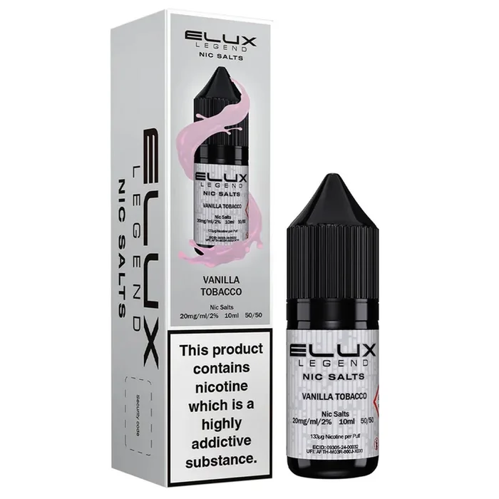Vanilla Tobacco 10ml Nic Salt E-liquid By Elux Legend