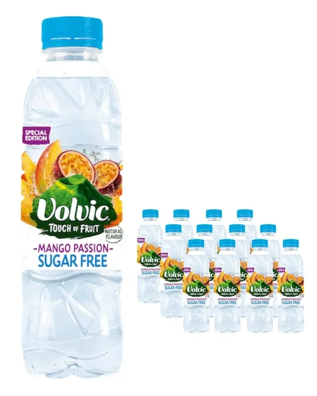 Volvic Sugar Free Touch of Fruit Mango Passion Flavoured Water Multipack, 12 x 500 ml