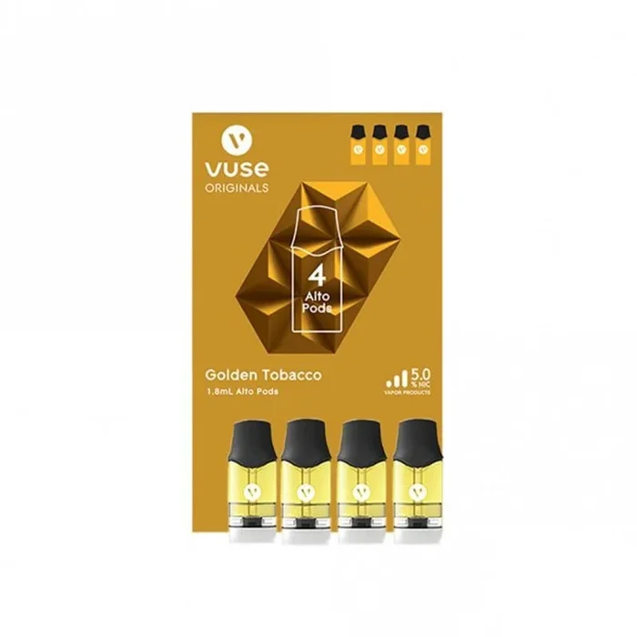 Vuse Alto Disposable Pods 4-Pack Golden Tobacco Flavor
