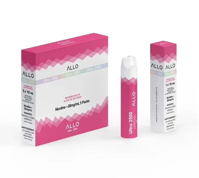 Watermelon Ice (Ultra 2500) by Allo – Disposable Vape [ON] – [10mg, 20mg]